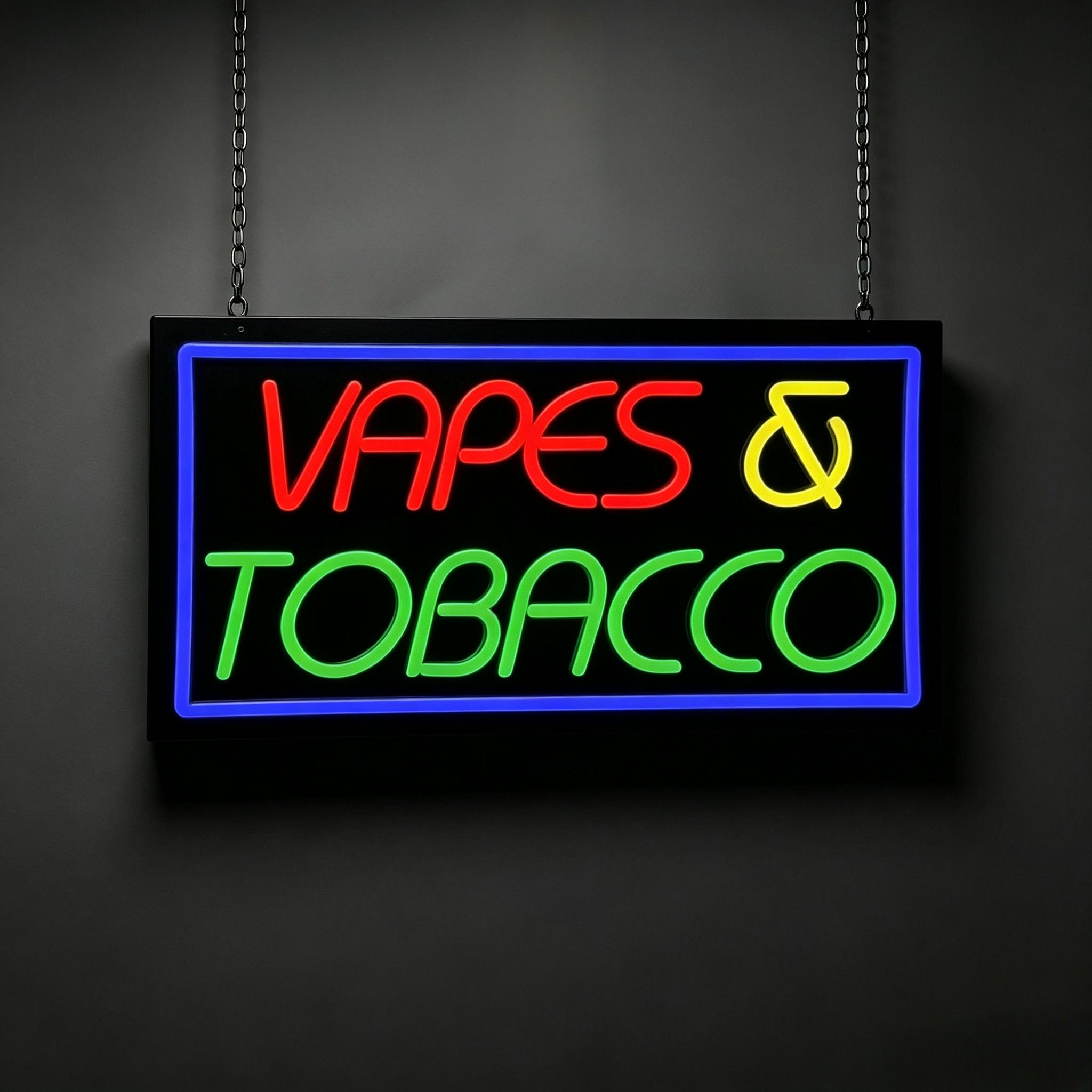 Vaping Store - Letreiro de néon com tema de