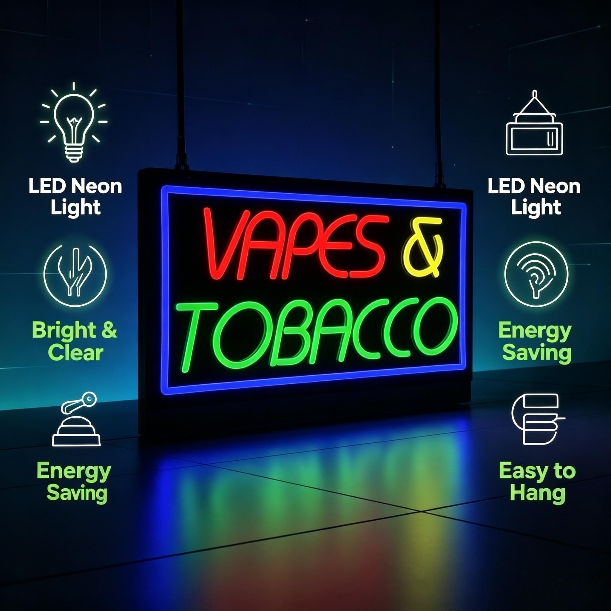 Letreiro de néon com tema de t - Vaping Store avaliação e preço